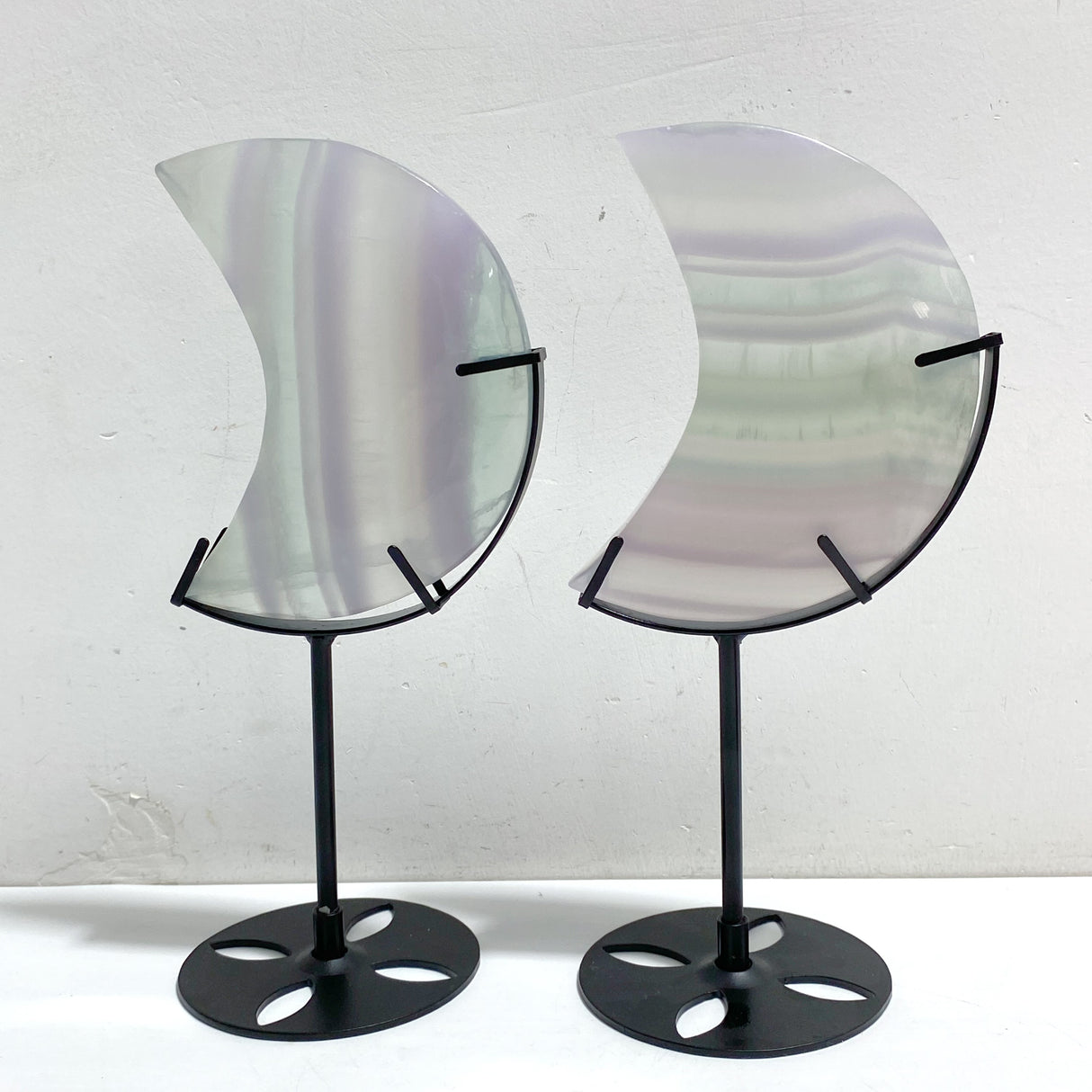 Fluorite Moon Carving With Stand Wholesale