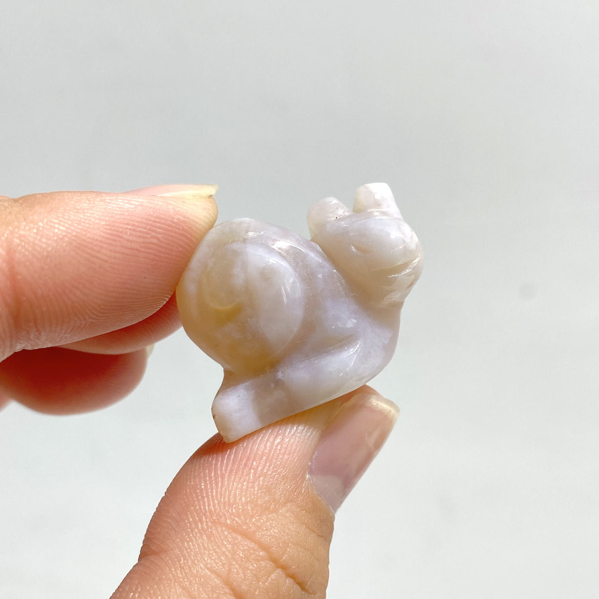 Mini Sakura Flower Agate Snail Carving Wholesale