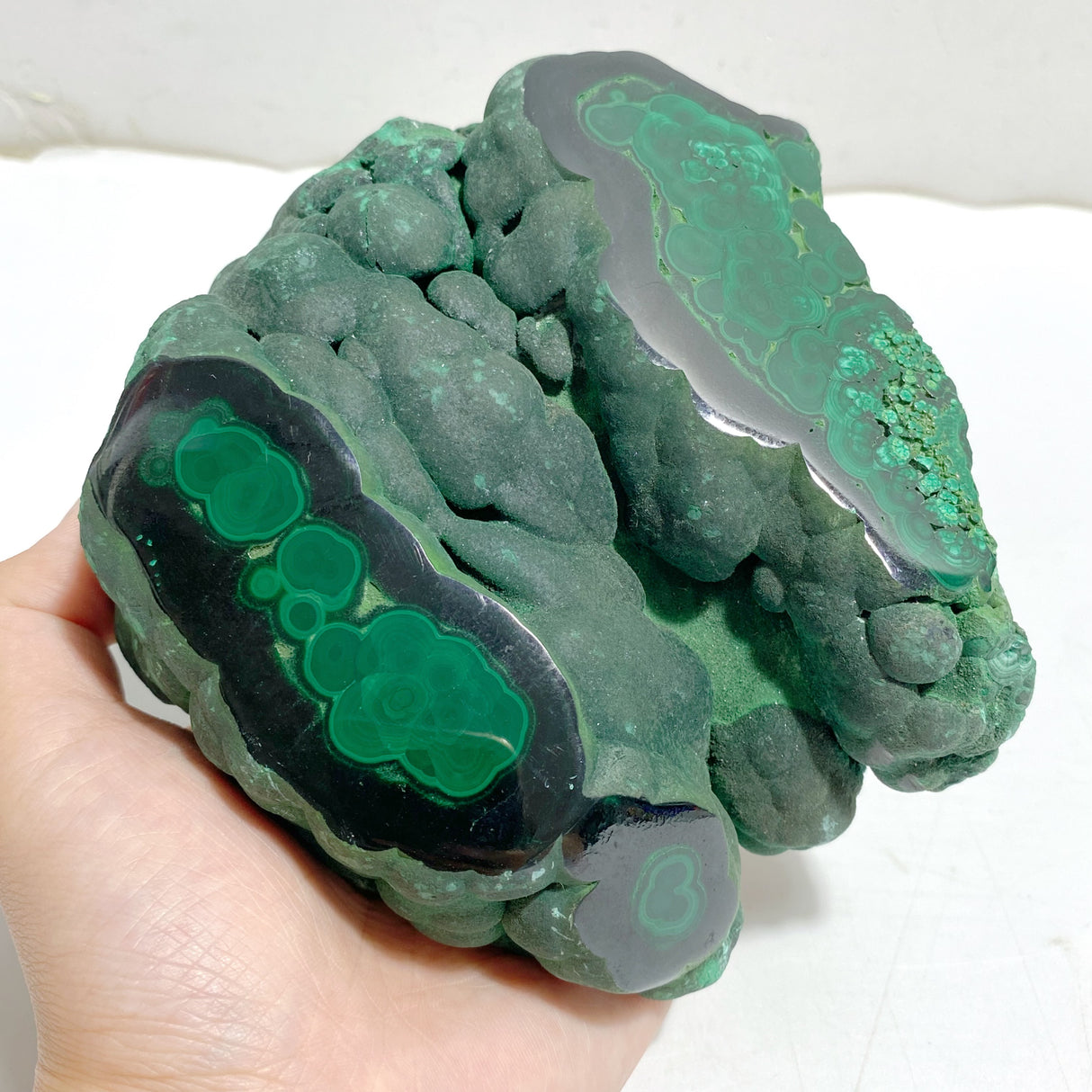 Unique Malachite Specimen With Stand