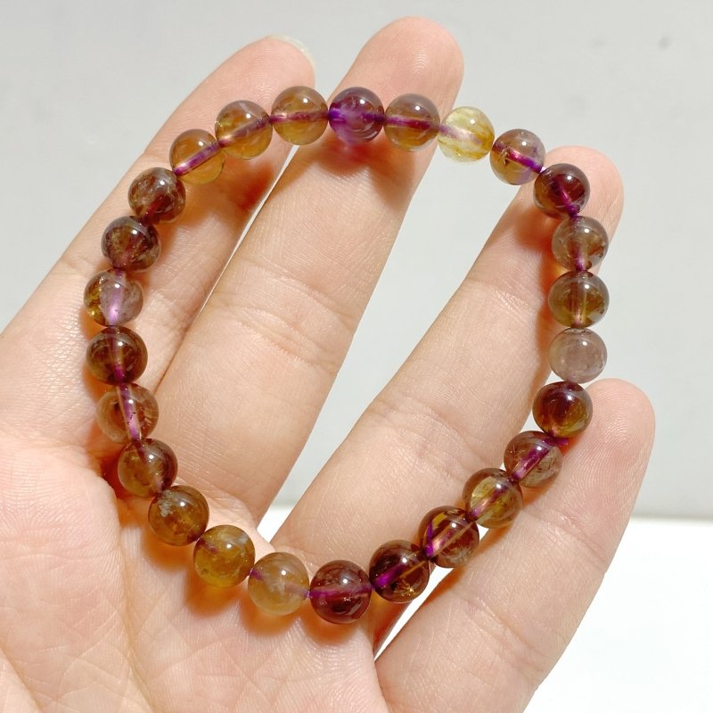 8 Pieces 7mm Ametrine Bracelets -Wholesale Crystals