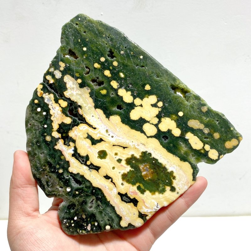 8 Pieces Beautiful 8th Vein Ocean Jasper Slab - Wholesale Crystals