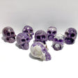 8 Pieces Chevron Amethyst Skull Carving - Wholesale Crystals