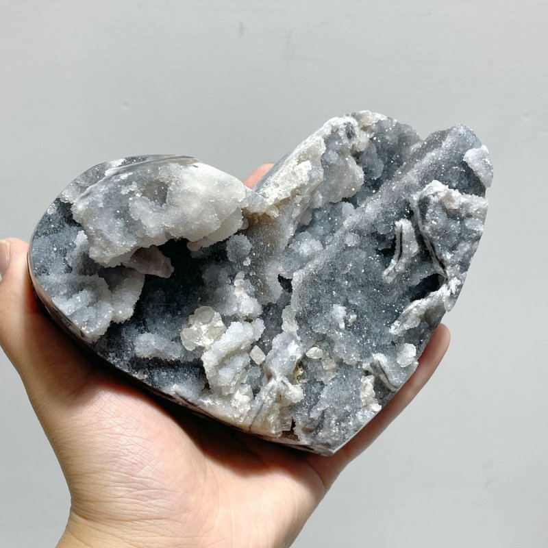 8 Pieces Flash Large Sphalerite Heart Carving - Wholesale Crystals