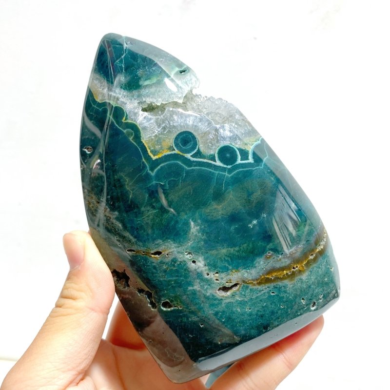 8 Pieces Green 6th Vein Ocean Jasper Arrow Head Shape Home Decor - Wholesale Crystals
