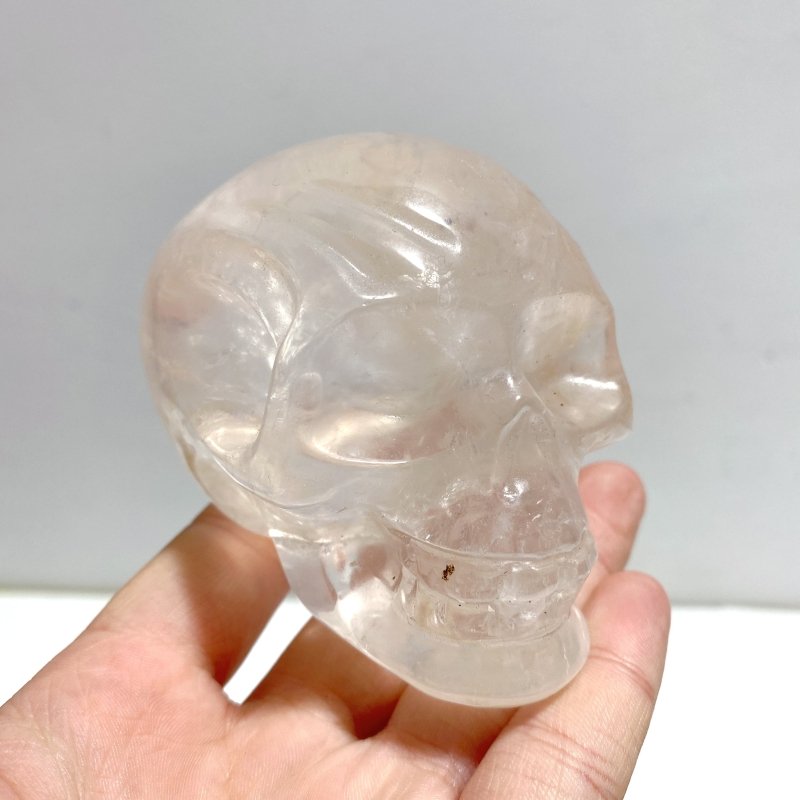 8 Pieces Hematoid Quartz Golden Fire Quartz Skull Carving - Wholesale Crystals
