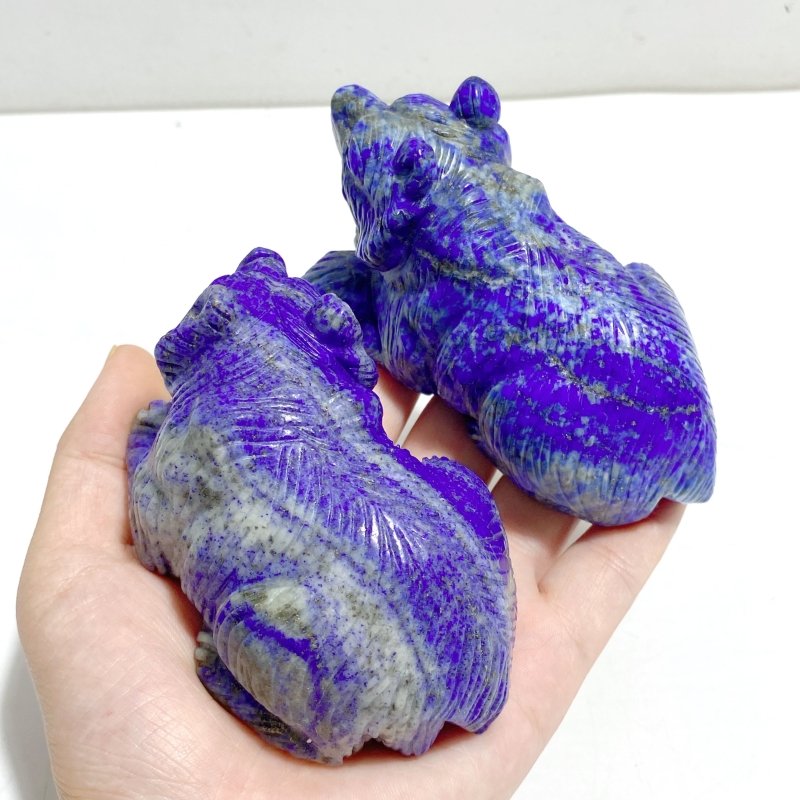 8 Pieces Lapis Lazuli Bears Carving - Wholesale Crystals