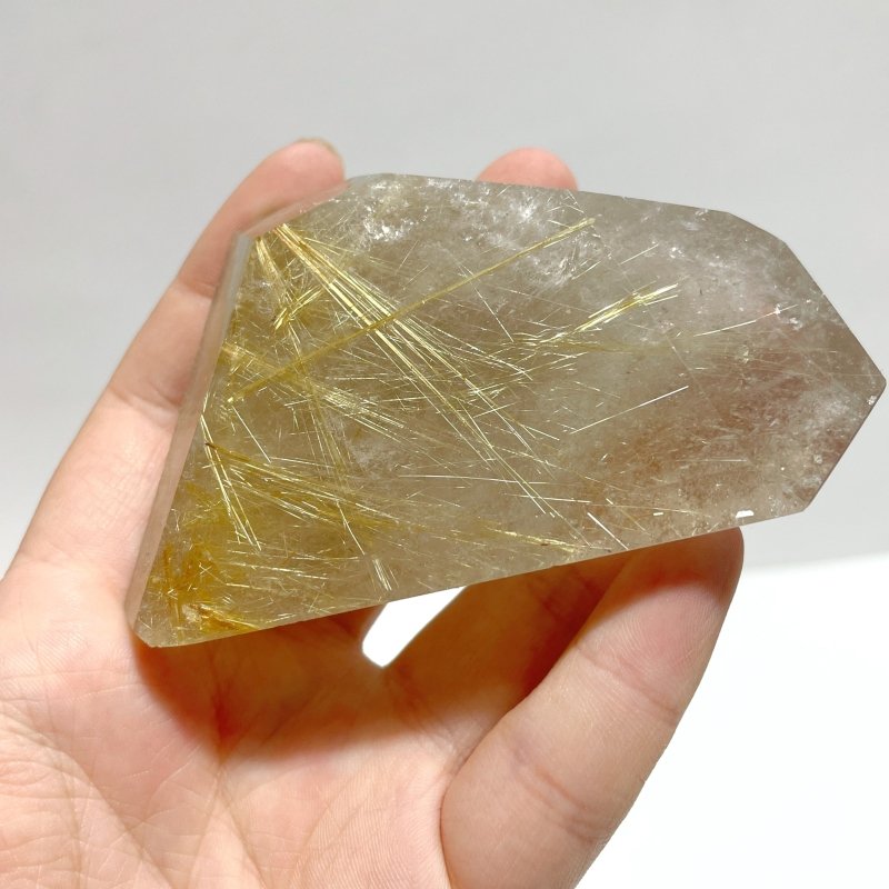 8 Pieces Unique Golden Rutile Free Form - Wholesale Crystals