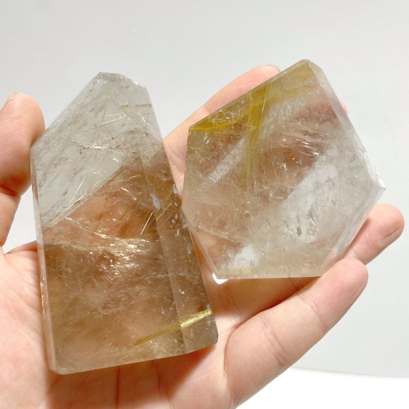 8 Pieces Unique Golden Rutile Free Form - Wholesale Crystals
