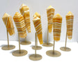 8 Pieces Yellow Calcite Magic Scepter Wand Points With Stand - Wholesale Crystals