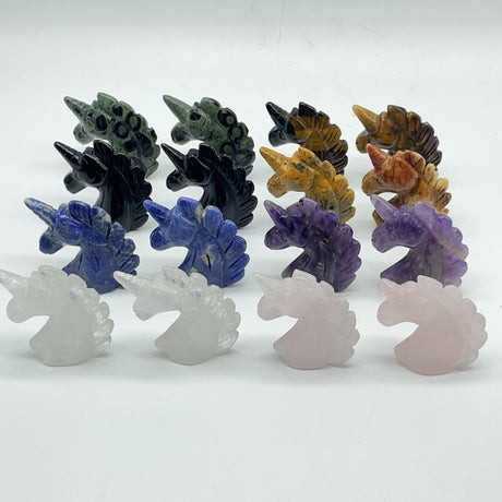 8 Types Crystal Unicorn Carving Wholesale Tiger Eye Clear Quartz - Wholesale Crystals