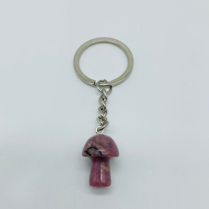 8 Types Mini Mushroom Keychain Wholesale Rhodonite Carnelian Lapis Lazuli -Wholesale Crystals