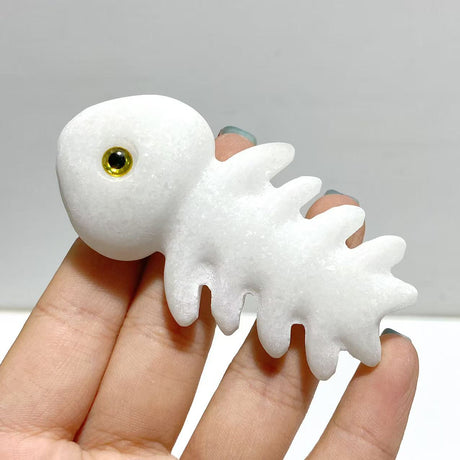 White Marble Fish Bone Carving Wholesale