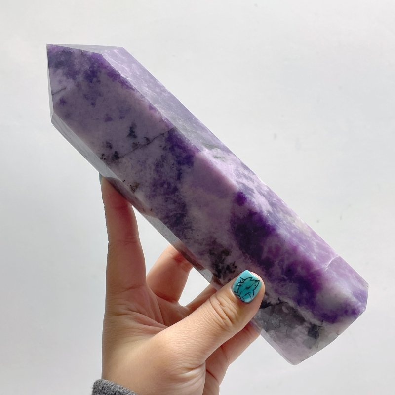 8.2 - 10.8in 6 Pieces Large Lepidolite Tower - Wholesale Crystals