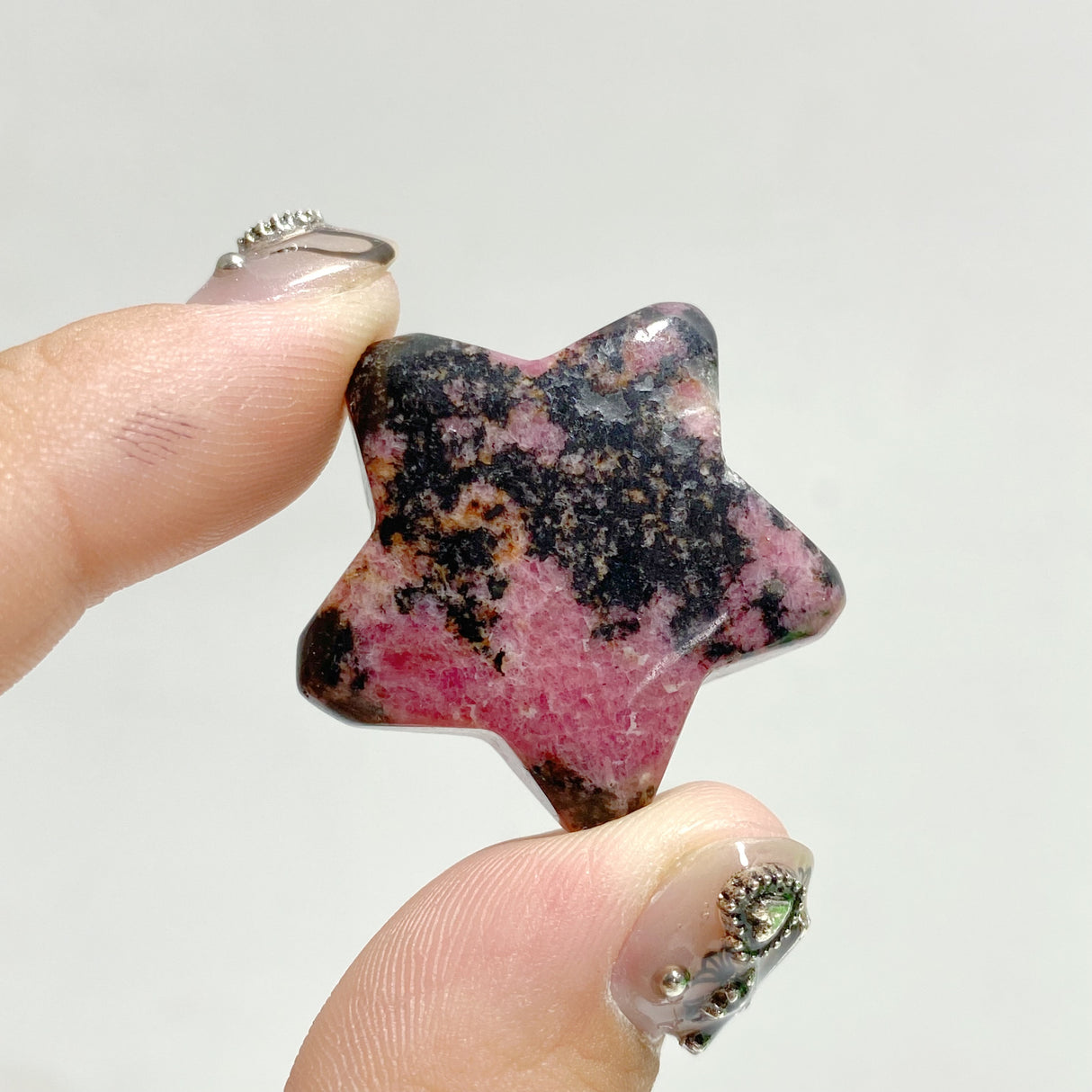 3CM Rhodonite Star Carving Wholesale