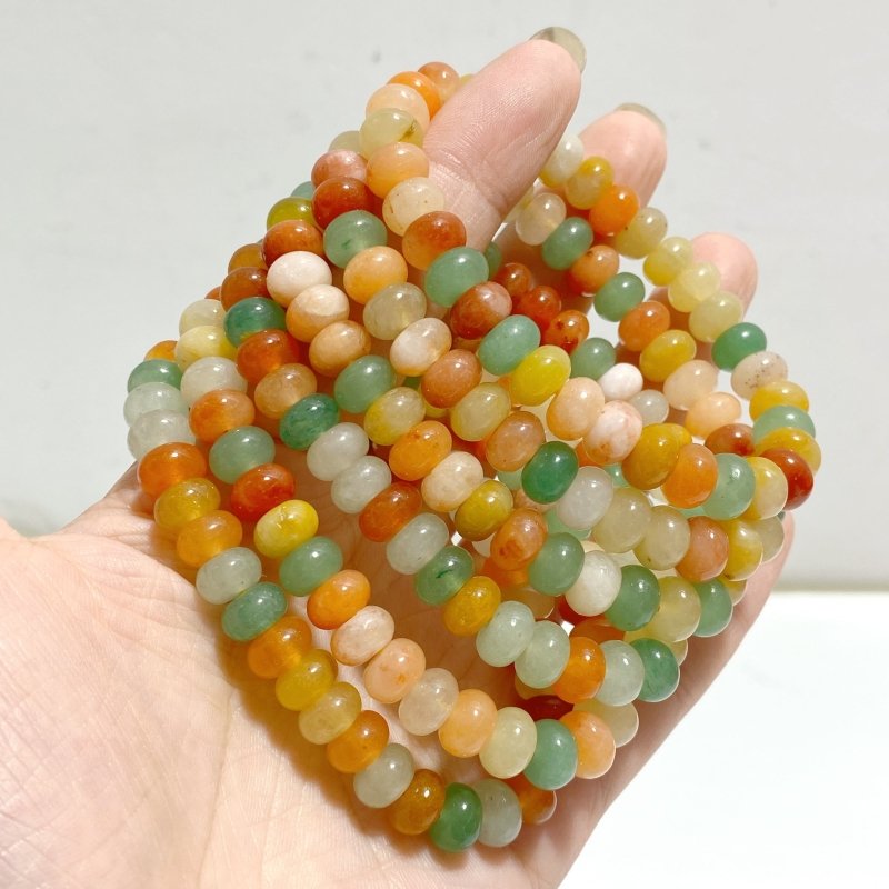 8mm Green Aventurine Yellow Aventurine Mixed White Agate Bracelets Wholesale -Wholesale Crystals