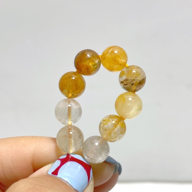 8mm Hematoid Quartz Golden Fire Quartz Bracelets Wholesale - Wholesale Crystals