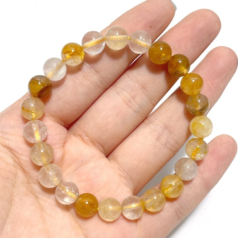 8mm Hematoid Quartz Golden Fire Quartz Bracelets Wholesale - Wholesale Crystals