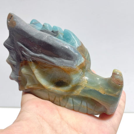 9 Pieces Large Caribbean Calcite Dragon Head Carving Closeout - Wholesale Crystals