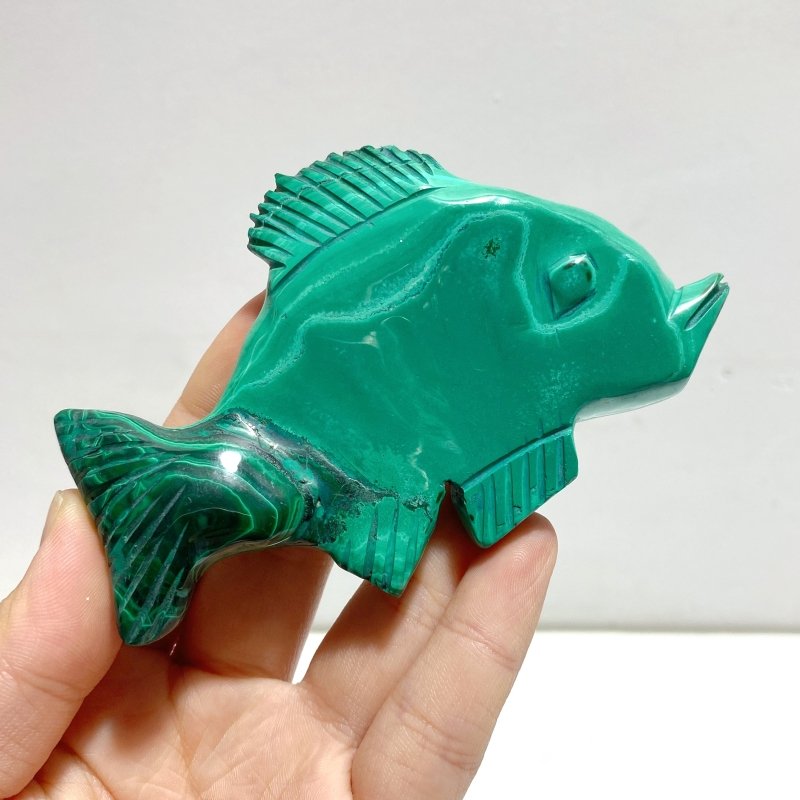 9 Pieces Malachite Mixed Animals Carving (With Crack) - Wholesale Crystals