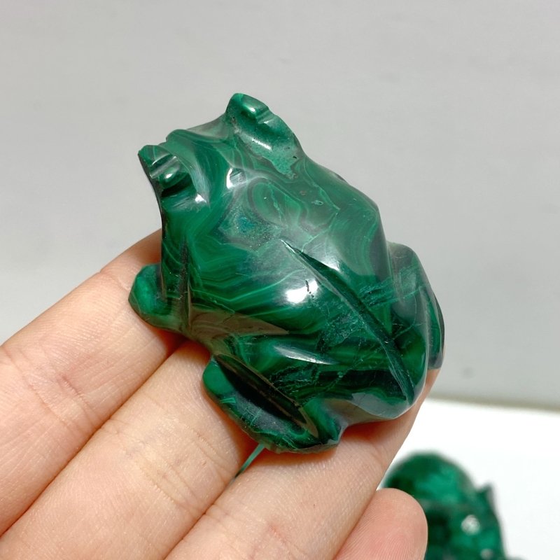 9 Pieces Malachite Mixed Animals Carving (With Crack) - Wholesale Crystals