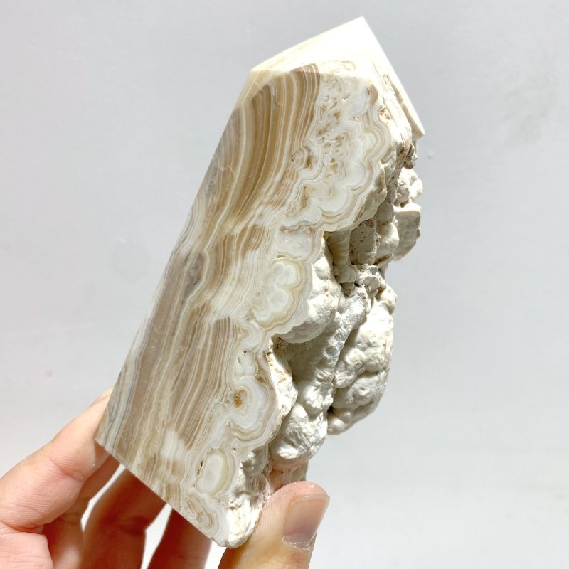 9 Pieces Stripe Yellow Calcite Points Raw Side - Wholesale Crystals