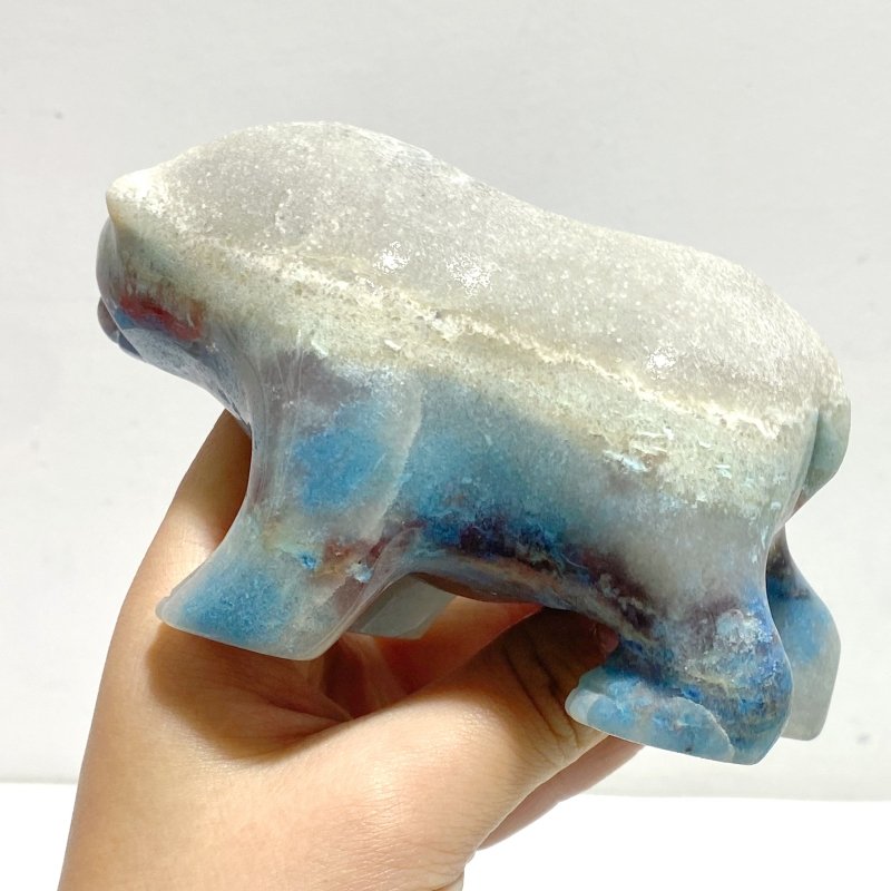 9 Pieces Trolleite Stone Bear Carving - Wholesale Crystals