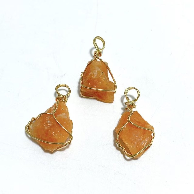 9 Types Raw Stone Crystal Pendants Wholesale Rose Quartz Chevron Amethyst Sunstone - Wholesale Crystals