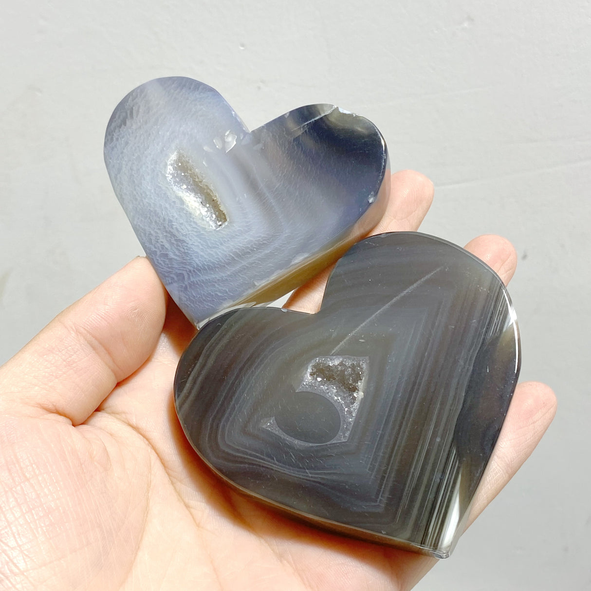 36 Pieces Geode Druzy Agate Heart