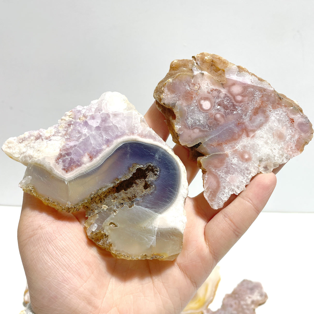 31 Pieces Beautiful Sakura Flower Agate Slab