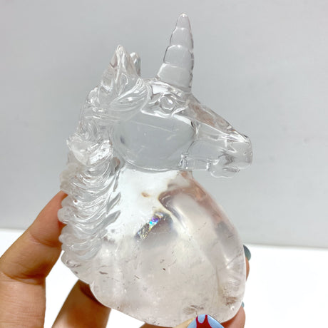 5 Pieces High Quality Clear Quartz Unicorn Carving