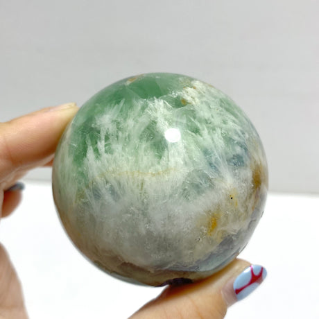 29 Pieces Beautiful Feather Fluorite Sphere Balls