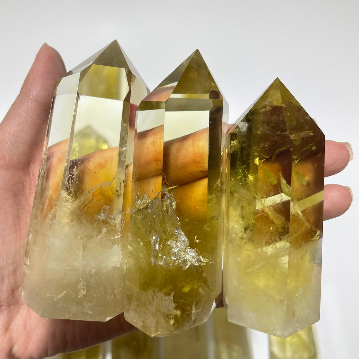 20 Pieces Fat Citrine Crystal Tower Point