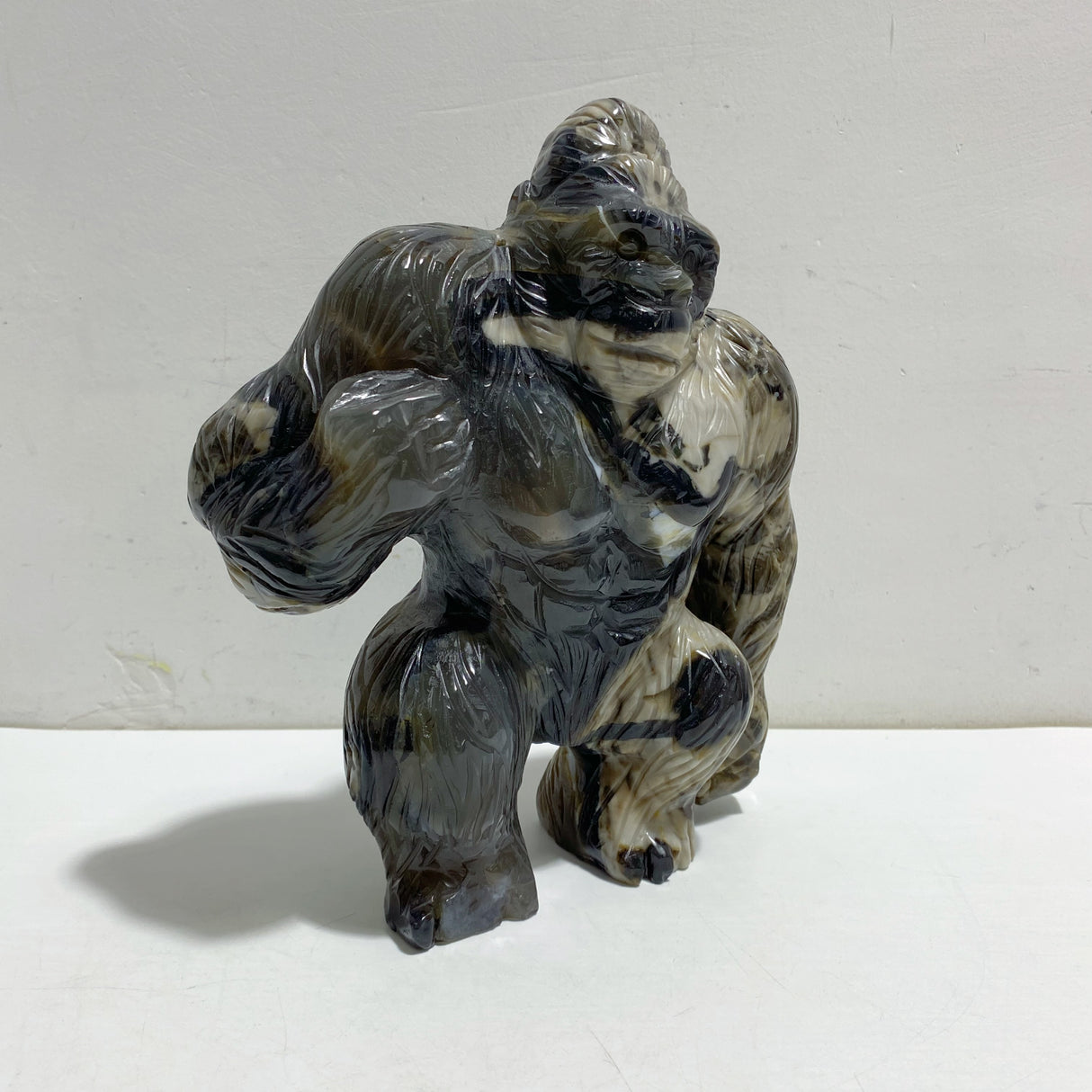 Unique Volcano Agate King Kong Ape Carving #7