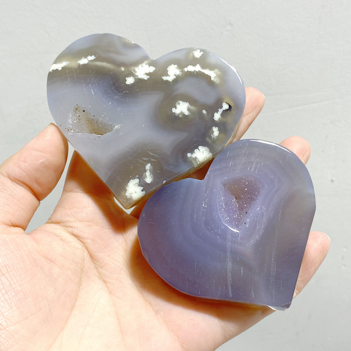 36 Pieces Geode Druzy Agate Heart