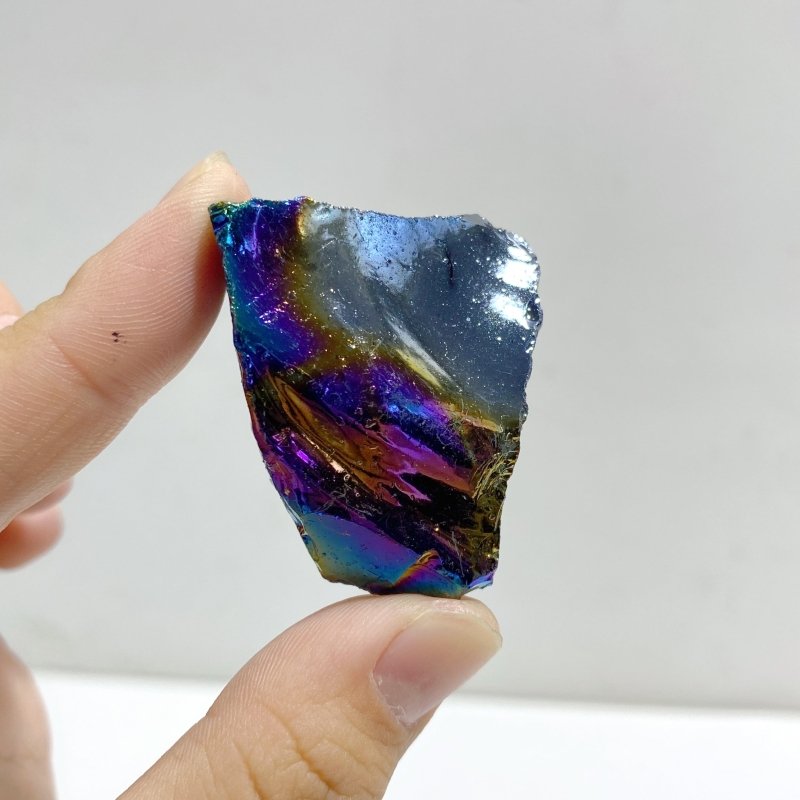 Aura Black Obsidian Raw Stone Wholesale -Wholesale Crystals
