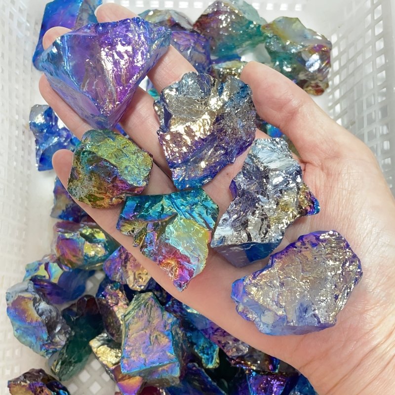 Aura Clear Quartz Raw Stone Wholesale - Wholesale Crystals
