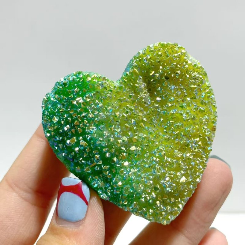 Aura Quartz Cluster Heart Wholesale - Wholesale Crystals