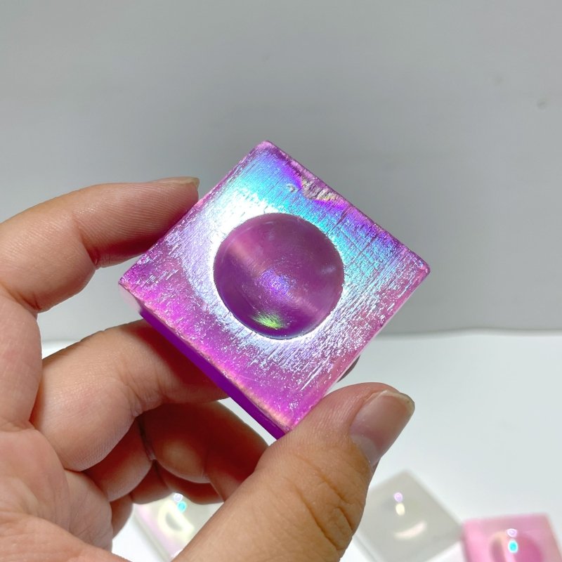 Aura Square Selenite Sphere Stand Base Wholesale - Wholesale Crystals