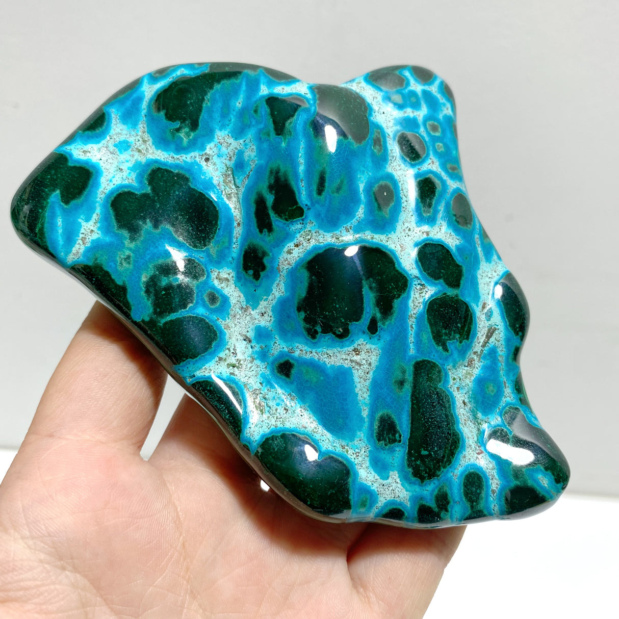 4 Pieces High Quality Polished Chrysocolla Mixed Malachite Home Decor #4