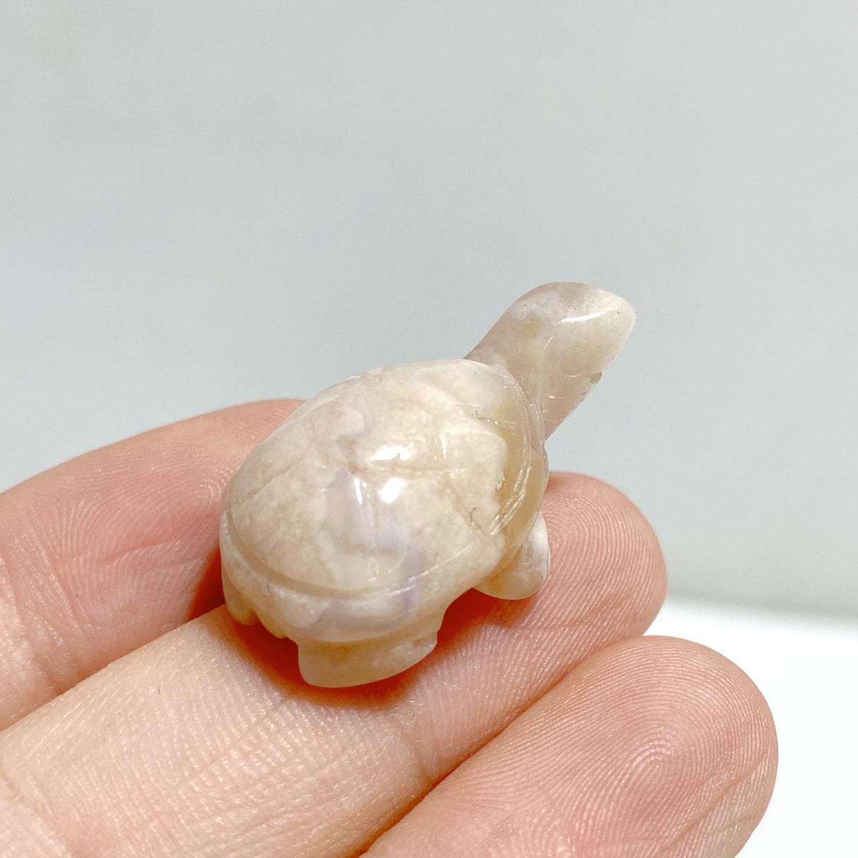 Mini Sakura Flower Agate Turtle Carving Wholesale