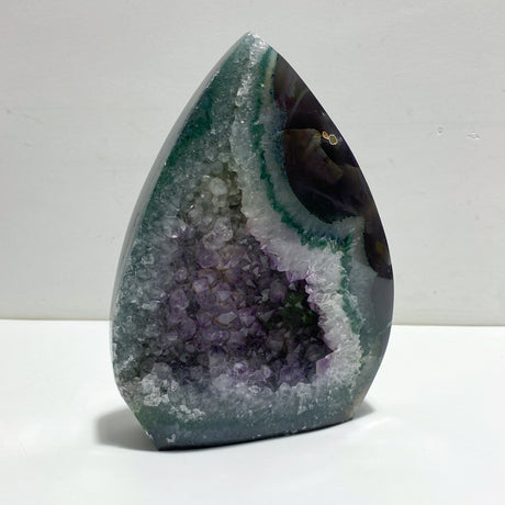 2 Pieces Large Geode Amethyst Mixed Agate Arrow Head Shape&Heart