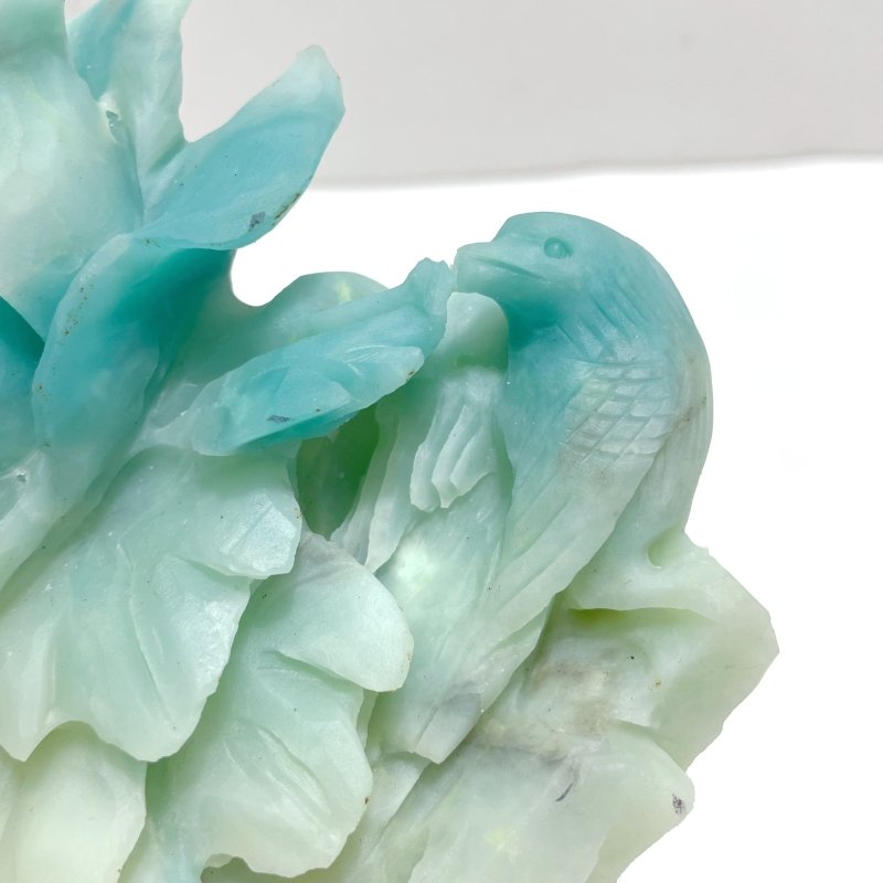 Beautiful Caribbean Calcite Bird&Flower Carving - Wholesale Crystals