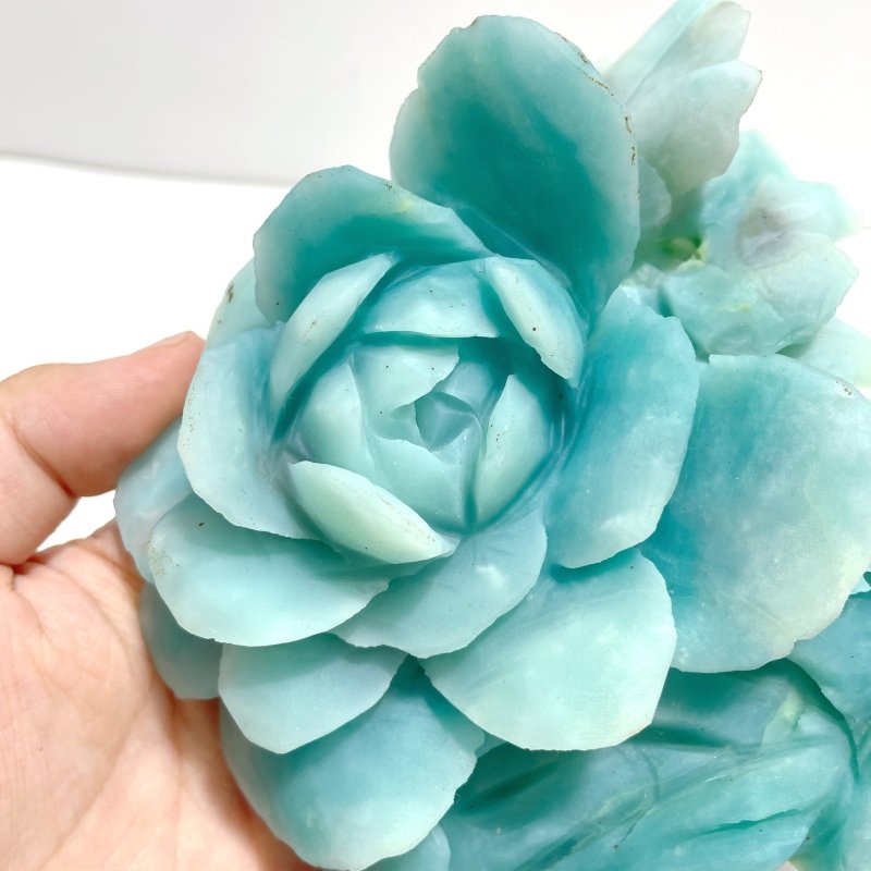 Beautiful Caribbean Calcite Large Flower Carving - Wholesale Crystals