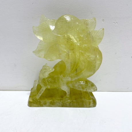Beautiful Citrine Nine - tailed Fox Carving - Wholesale Crystals
