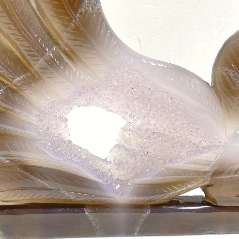 Beautiful Geode Druzy Agate Nine - tailed Fox Carving 5 - Wholesale Crystals