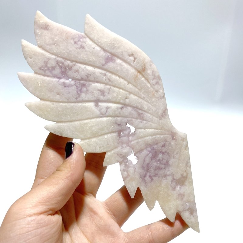 Beautiful Geode Druzy Agate Wing Carving With Stand - Wholesale Crystals