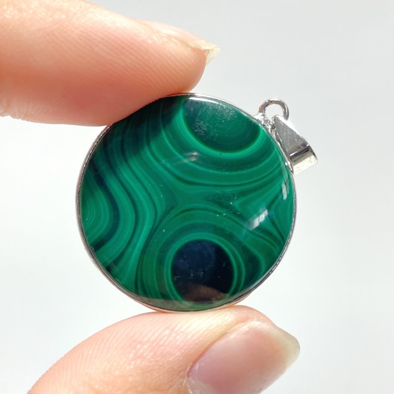 Beautiful Malachite Pendant Round Shape Wholesale - Wholesale Crystals