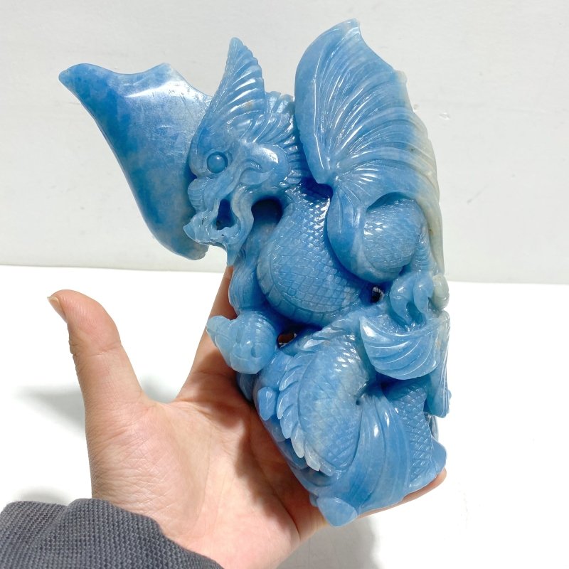 Beautiful Trolleite Flying Dragon Carving - Wholesale Crystals