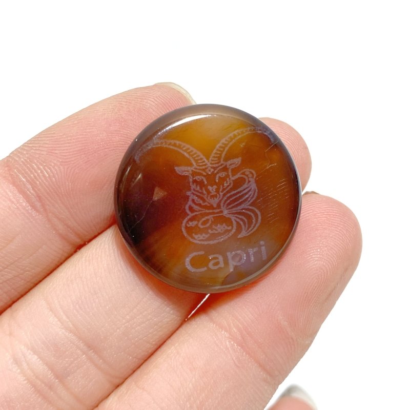Carnelian 12 Zodiac Small Round Slices DIY Accessories - Wholesale Crystals