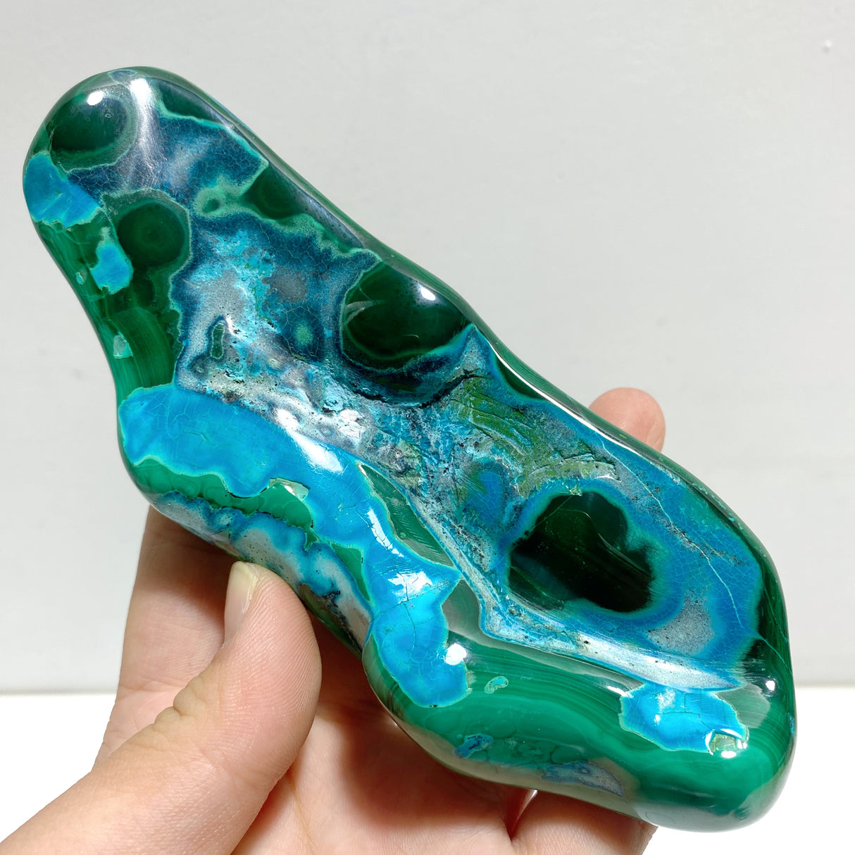 4 Pieces High Quality Polished Chrysocolla Mixed Malachite Home Decor #4